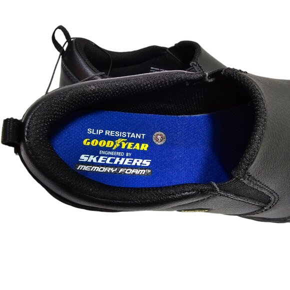 Goodyear Engineered By Skechers Slip Resistant Shoes Womens Size 8.5 Black Leona - Picture 3 of 10
